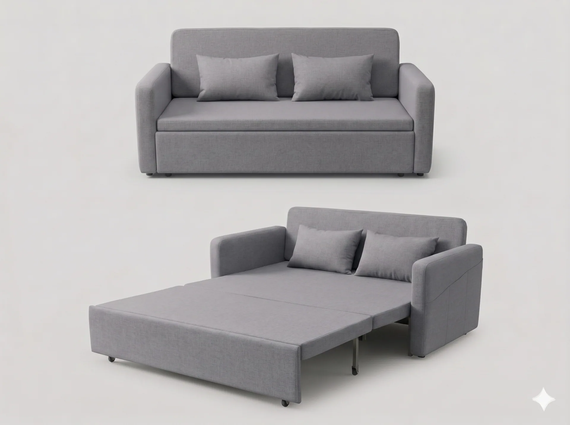 Sofa giường gấp gọn vải lanh canvas SmartFurni - SMF12